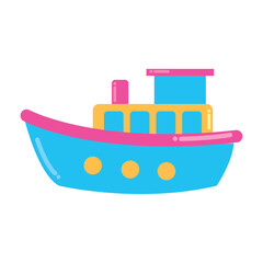 Isolated colored ship icon Vector