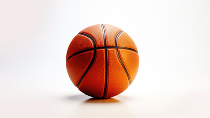 Basketball ball on white background