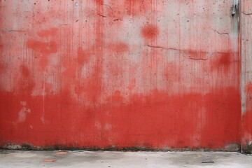 Red color on concrete wall. Generative AI
