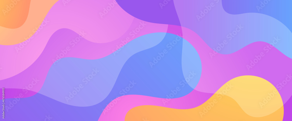 Wall mural vector simple abstract background with colorful colourful waves