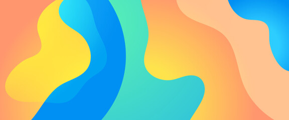 Colorful colourful simple abstract background with wave shape