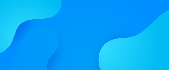 Blue vector modern and simple banner with shapes