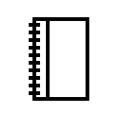 Agenda book action plan icon with black outline style. book, agenda, diary, business, notebook, organizer, planner. Vector Illustration