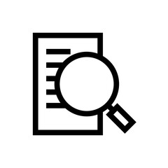 Analysis action plan icon with black outline style. business, analysis, graph, finance, financial, chart, technology. Vector Illustration