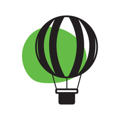 Obraz premium Isolated air balloon outline icon Vector