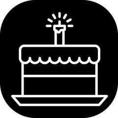 Birthday event event planning icon with black filled line outline style. party, birthday, event, celebration, card, happy, greeting. Vector Illustration