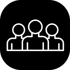 Crew event planning icon with black filled line outline style. work, crew, man, professional, people, uniform, team. Vector Illustration