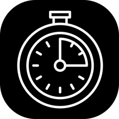Duration event planning icon with black filled line outline style. time, clock, duration, symbol, timer, line, watch. Vector Illustration