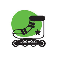 Isolated roller skate outline icon Vector