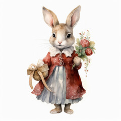 Obraz na płótnie Canvas vintage bunny clipart 