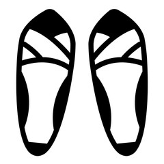 flat shoes icon solid style