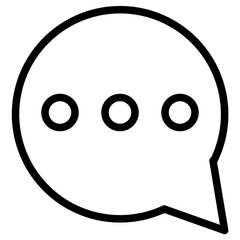 chat icon line style
