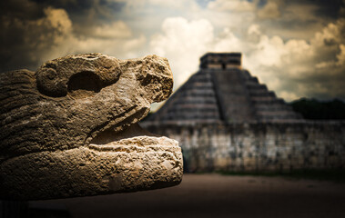 Quetzalcoatl (Kukulcan) devouring temple