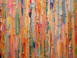 Fototapeta premium An abstract textured acrylic painting art background with a vertical color lines. Interior decoration, wallpaper pattern