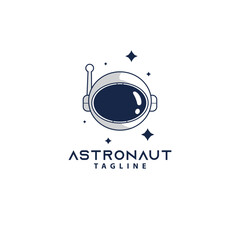 Obraz premium Astronaut helmet in space Logo Symbol Design Template Flat Style Vector 
