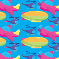 Seamless pattern background with vehicle icons Vector