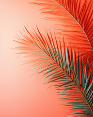 Trendy Exotic Palm Leaf Abstract Background