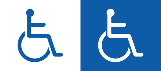 Wheelchair icon set , Handicapped or accessibility, Handicapped or accessibility sign for apps, web and print