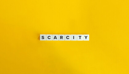 Scarcity Principle in Social Psychology. Letter Tiles on Yellow Background. Minimal Aesthetic.