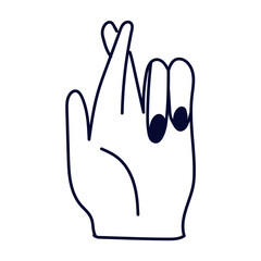 Obraz premium Isolated hand icon Flat design Vector