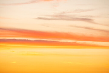 Idyllic sky with clouds of different shapes
