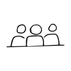 staff. questionnaire. client. doodle. work. search. vector. on a white background.