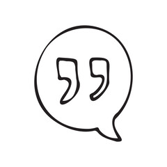 quotation marks. bubble. thought. words. vector. on a white background.