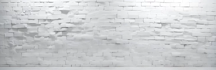 Fotobehang Muro de ladrillo blanco © Cesar