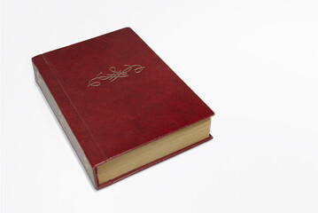 An vintage book without title. Free space for title and text, as well as an ornament or monogram