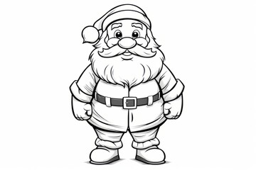 Santa Claus Coloring Page For Kids