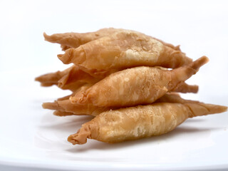 Pisang molen, banana fritters, traditional Indonesian snack streetfood, fried banana