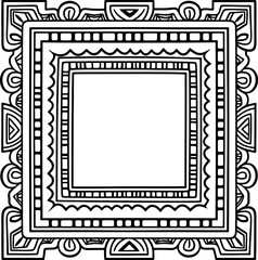 Brazilian indigenous frame drawing