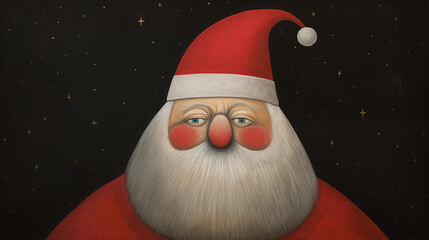 Rosy Cheeks Santa Clause - obrazy, fototapety, plakaty