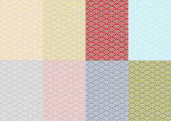 青海波パターン8種類セット