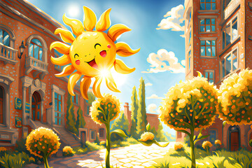a sunny day. Generative AI