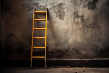Vintage staircase texture wall grunge success empty ladder concrete background old dirty step stair
