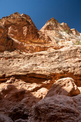 Layers and Textures Of Walls Rising Over Sulfur Creek