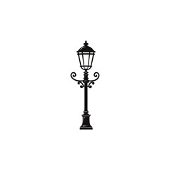 Garden lamp logo vector illustration design