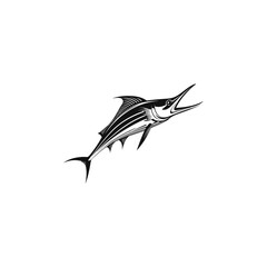 Marlin Fish Logo Template. Unique and Fresh marlin fish jumping 