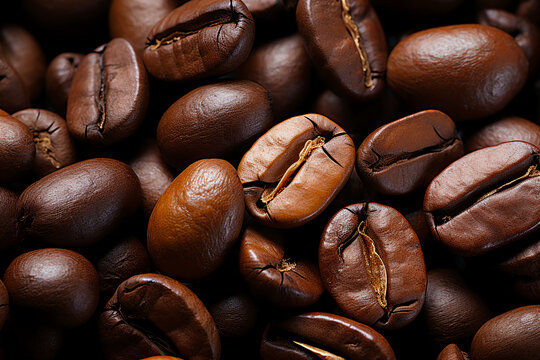 Coffee beans background, image of background image, in the style of repetitive, rounded, aerial photography