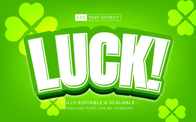 Luck 3d style editable text effect - game theme