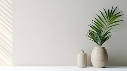 Stylish interior, plants, and elegant personal accessories. Home decor. Interior design, minimalism, calm tone - obrazy, fototapety, plakaty