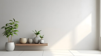 Stylish interior, plants, and elegant personal accessories. Home decor. Interior design, minimalism, calm tone