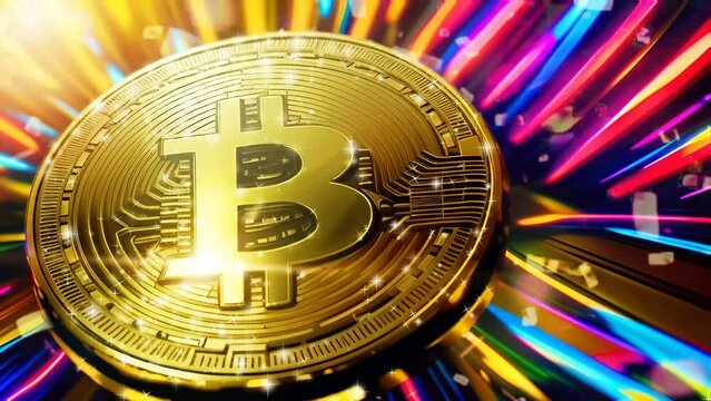 Bitcoin mining. Bitcoin symbol. Virtual cryptocurrency concept, Bitcoin price drop and rise, Bit Coin ,Bitcoin halving