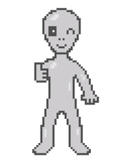 Gooding Alien Illustration by Pixel Art