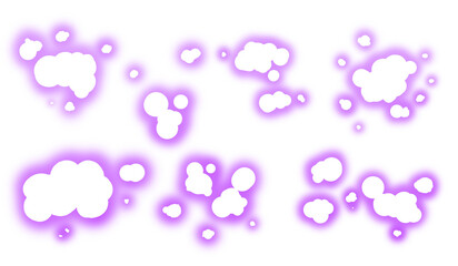 Paint splatter pattern with purple glow