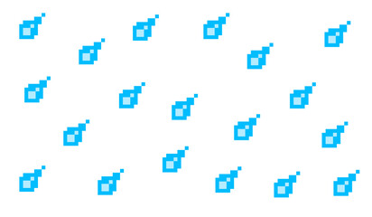 Naklejka premium Pixel art rain pattern effects