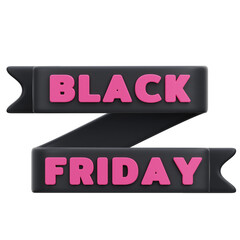 Black friday sale ribbon banner