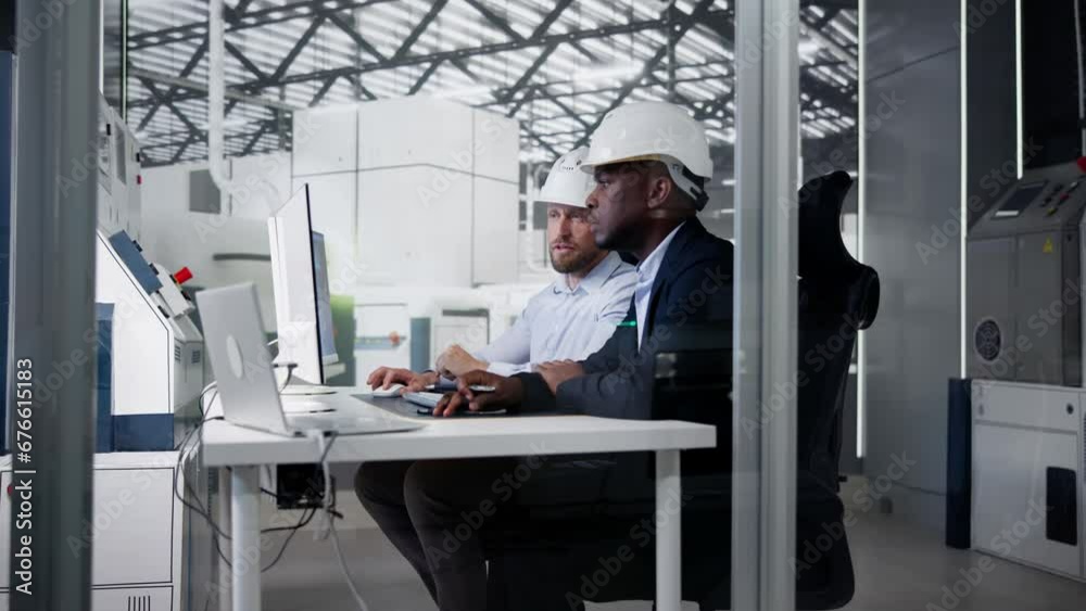 Aufkleber Industrial Data Automation System On Computer
