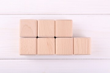 International Organization for Standardization. Cubes with abbreviation ISO and number 9001 on...